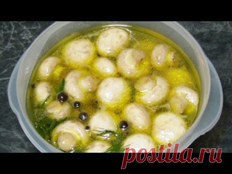 Шампиньоны маринованные быстрые