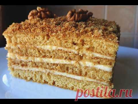 Тающий МЕДОВИК за 30 минут без раскатки коржей -