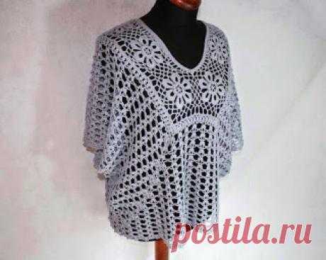 TOQUE MÁGICO: BLUSA EM CROCHÊ COM GRÁFICO. NET.