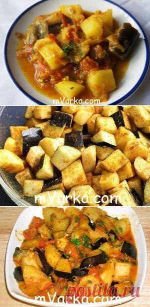 Картошка с баклажанами в мультиварке