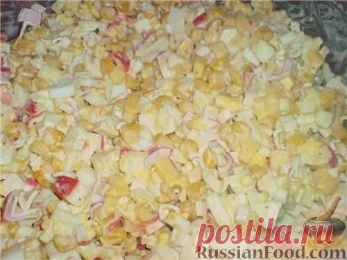 Рецепт: Салат с крабовыми палочками на RussianFood.com