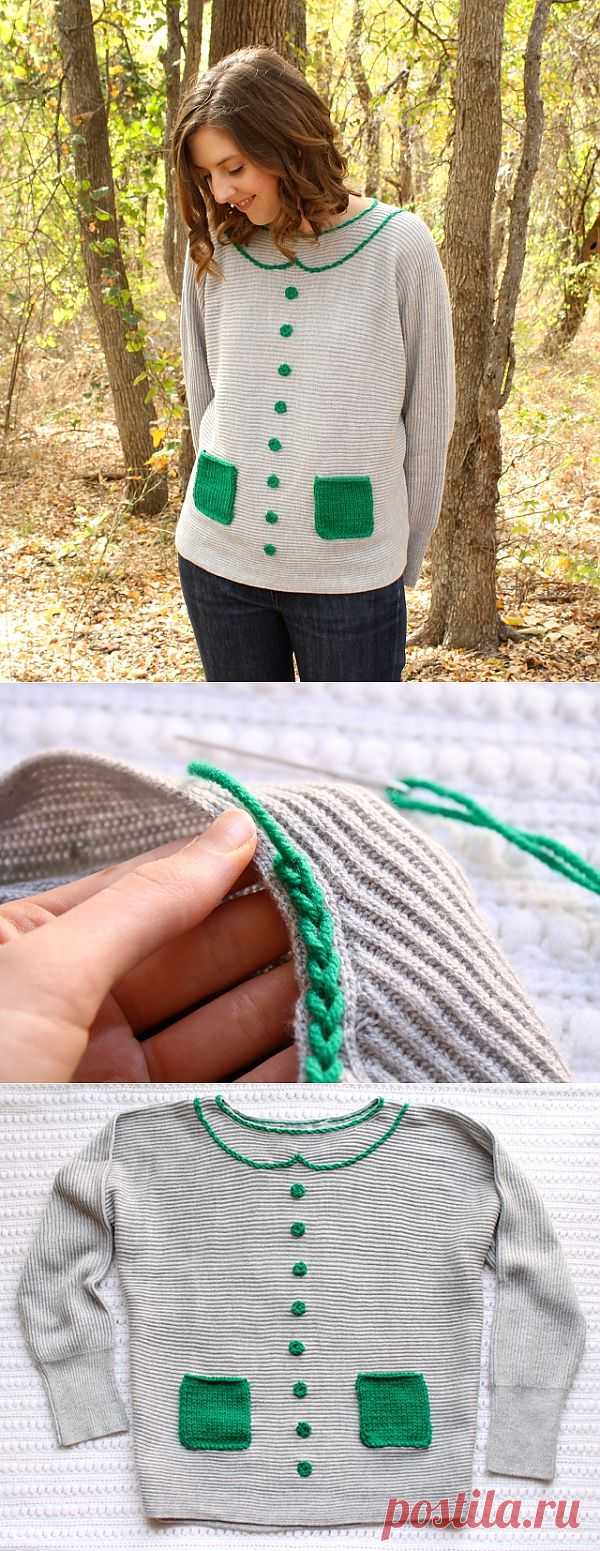Вязаный декор (DIY) / Свитер / Модный сайт о стильной переделке одежды и интерьера