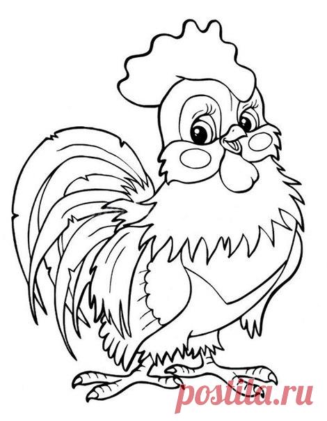 раскраски - петухи / Вязание как искусство!