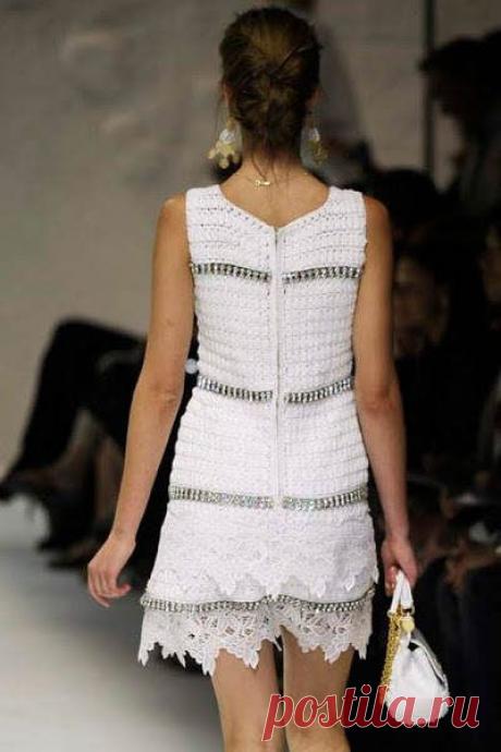 Белоснежный вязаный комплект от Dolce &amp; Gabbana — Рукоделие