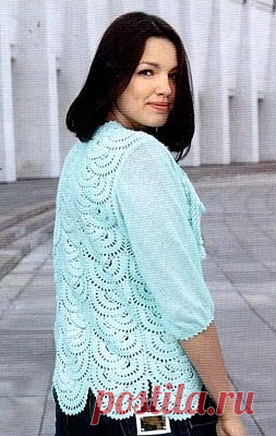 Кофточка с ажурным узором