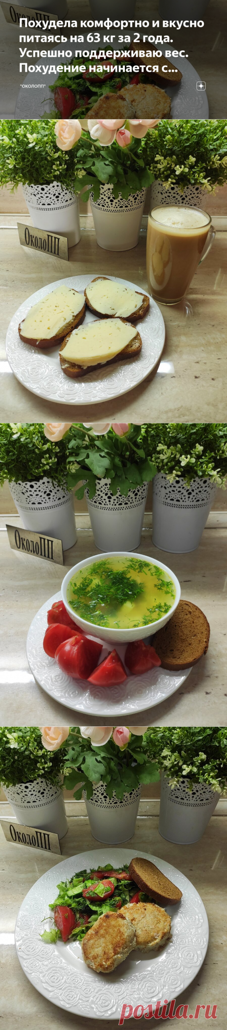 Похудела комфортно и вкусно питаясь на 63 кг за 2 года. Успешно поддерживаю вес. Похудение начинается с головы. | &quot;ОколоПП&quot; | Яндекс Дзен