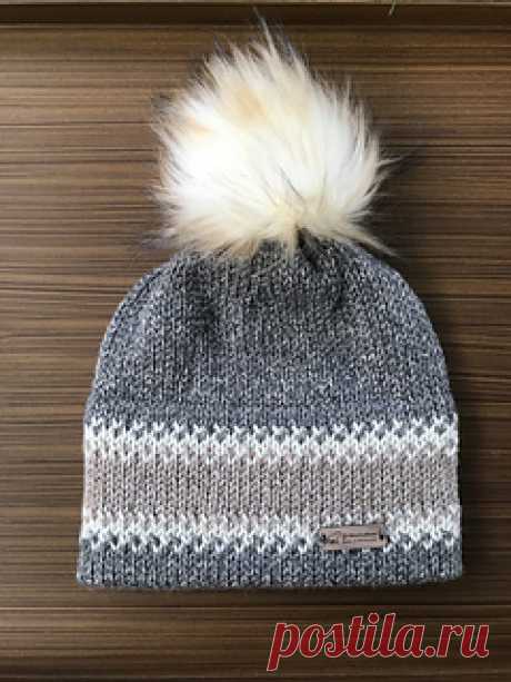 The Gooseberry Hat pattern by Carrie Pauly 
The Gooseberry Knit Hat is a striking double brim beanie with color work that starts in the brim. Three different colors are used in this pattern. This is a GREAT stash buster project! Specific yardage amounts for each of the three colors is included so you can determine if the partial skeins of yarn you have on hand are truly enough to complete the pattern.
