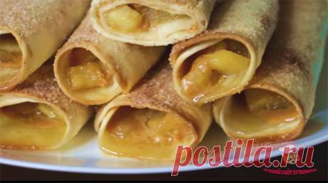 Яблоки в лаваше. Вкуснейший десерт за считанные минуты