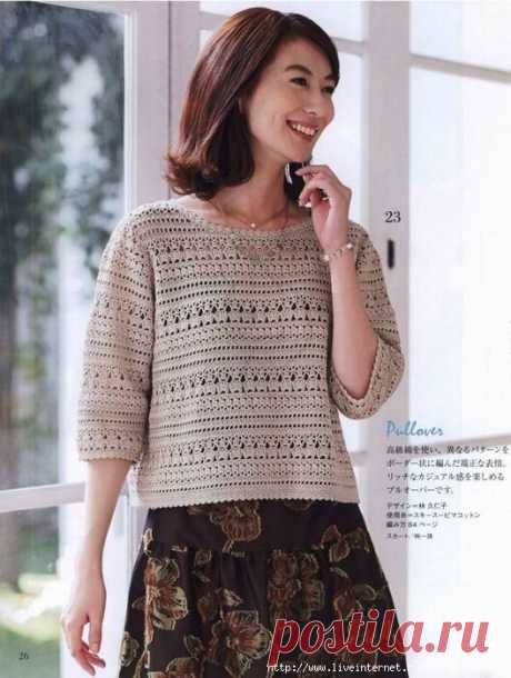 Вяжем потрясающие летние женские кофточки в белом и бежевом цвете. | Вязаный Смак | Дзен
