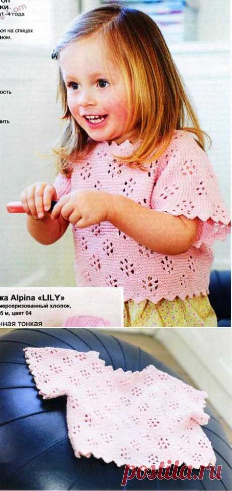 Ажурный топ для девочки