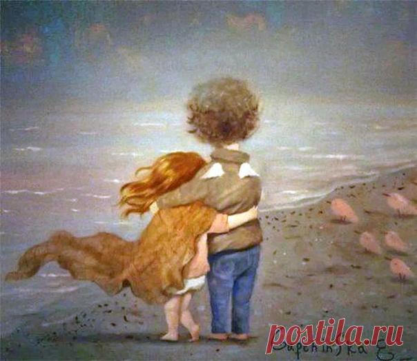 Самое лучшее лекарство от всех невзгод – это объятия близкого человека. Ты можешь быть подавлен, расстроен, разбит на тысячу кусочков… Но стоит ему тебя обнять, как все тут же становится на свои места. Кусочки складываются воедино. И ты – это снова ты...
В объятиях своего близкого человека…

— Олег Рой —
Художник Евгения Гапчинская