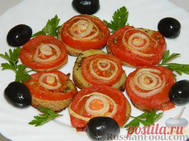 Картофельная запеканка с помидорами 