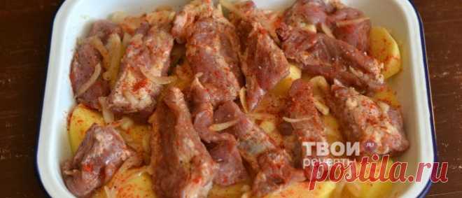 РЕБРЫШКИ С КАРТОШКОЙ В ДУХОВКЕ.