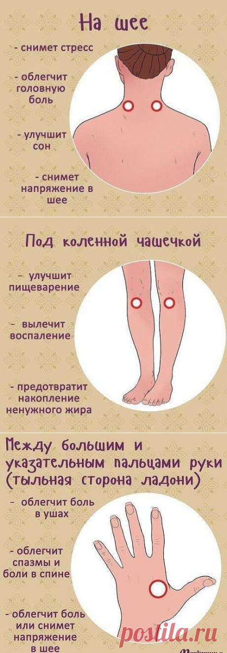 Какие точки массажировать, чтобы улучшить самочувствие!