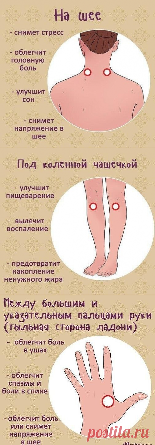 Какие точки массажировать, чтобы улучшить самочувствие!