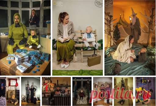 Картон и немного фантазии: двухлетний мальчик и его родители воссоздают сцены из кино и сериалов 😱