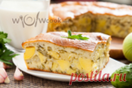 Невероятно вкусный заливной пирог с картошкой на кефире