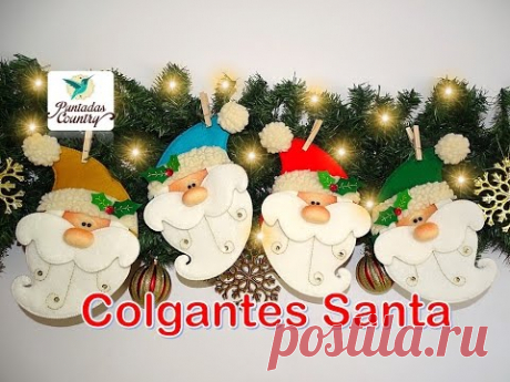 Decoración Navideña - Colgantes Santa-  Muñequeria navideña