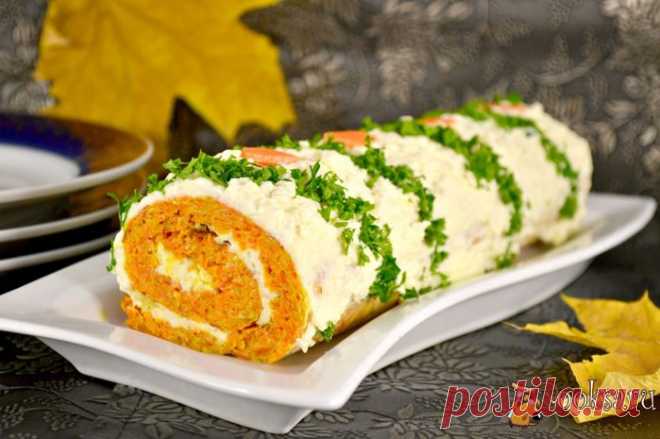 Овощной рулет с сыром