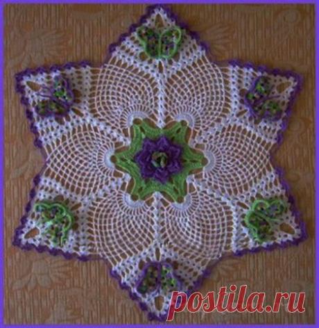 Салфетка с бабочками