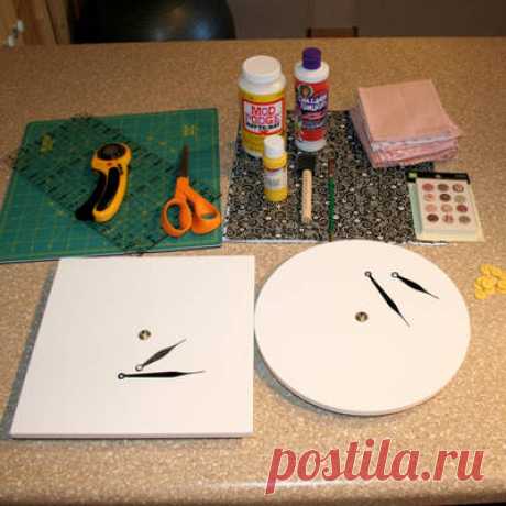 Бумажные часы в технике декупаж