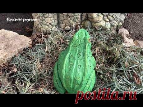 Лягушка из цемента для сада своими руками//Садовые фигуры из цемента и тряпок