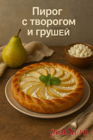 🍐 Пирог с творогом и грушей Нежнейший творог, сочная груша и хрустящее... | Интересный контент в группе Десертомания