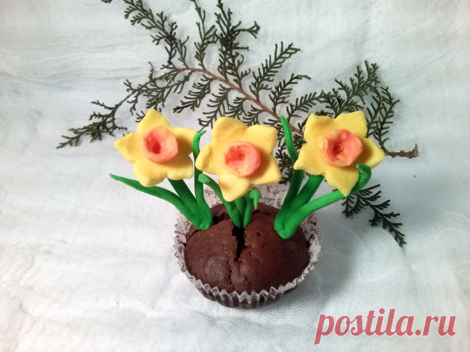 Шоколадные кексы с декором из пластичного шоколада!
Chocolate muffins with a decor of plastic chocolate!