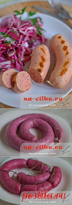 Сосиски домашнего приготовления из курицы - рецепт с фото