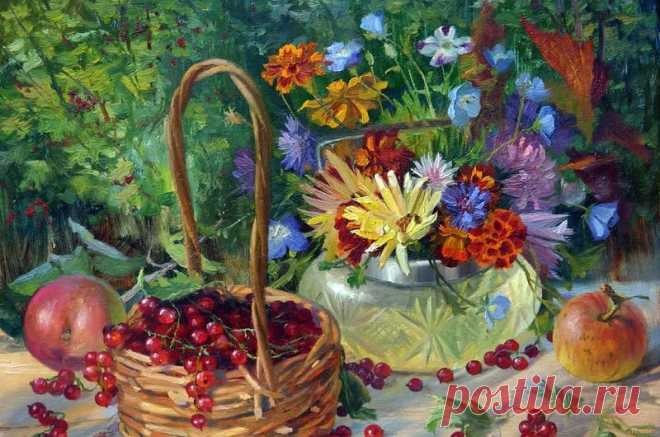 луг.околица.домишко. худ.Василий Жданов.