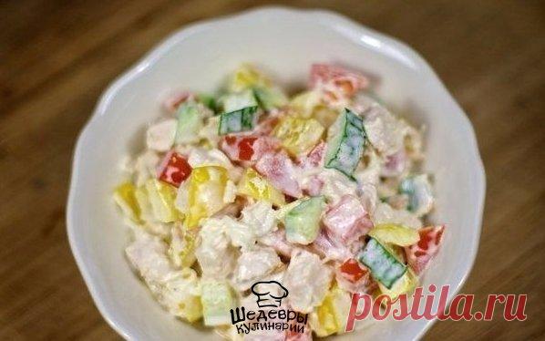 САЛАТ С КУРИЦЕЙ И ОВОЩАМИ 🍅