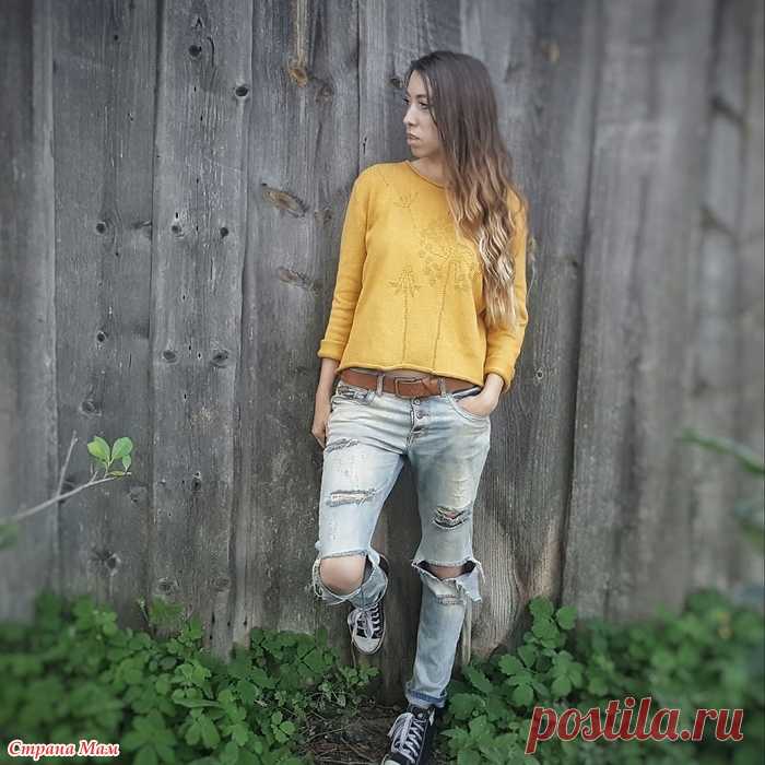 Свитер с одуванчиками от Маргарита Мигачева