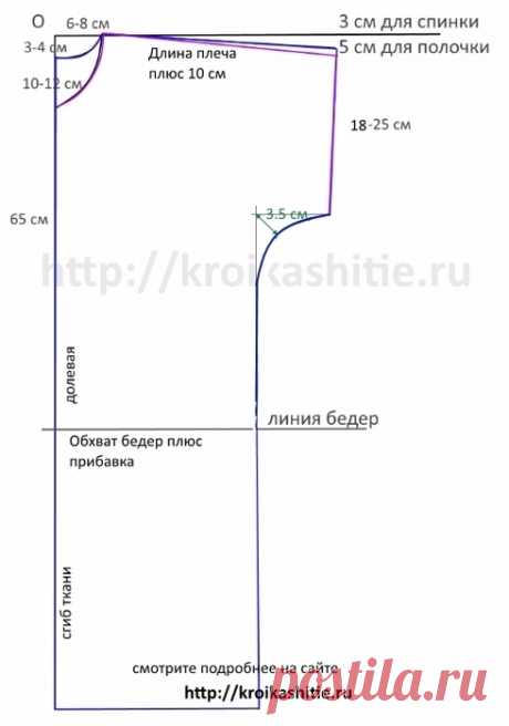 Шьем очень простое и удобное платье. Мастер-класс