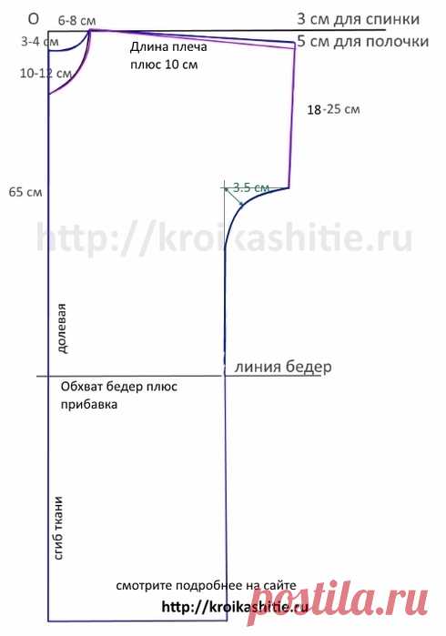 Шьем очень простое и удобное платье. Мастер-класс
