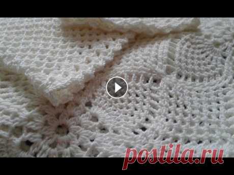 Квадратный мотив крючком. Соединение квадратных мотивов // Crochet motif Платье из квадратных мотивов Схема мотива...