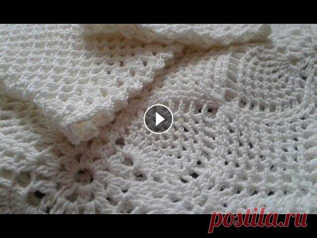 Квадратный мотив крючком. Соединение квадратных мотивов // Crochet motif Платье из квадратных мотивов Схема мотива...