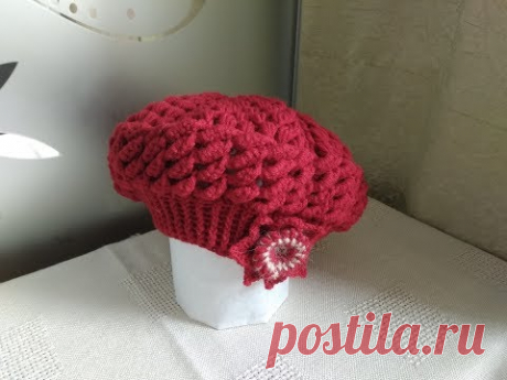 Шапка - берет крючком  /Cap-beret