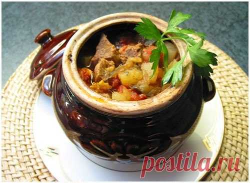 Чанахи с овощами, фасолью и грибами