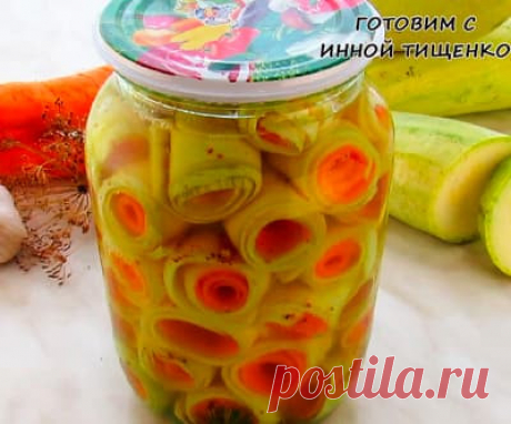 Рулетики из кабачков на зиму