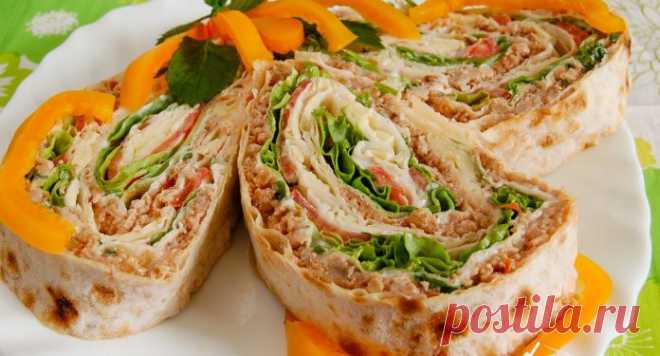 Самые вкусные и разнообразные начинки для рулетов из лаваша.