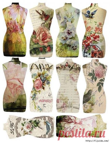 Интересные винтажные теги и ярлычки.