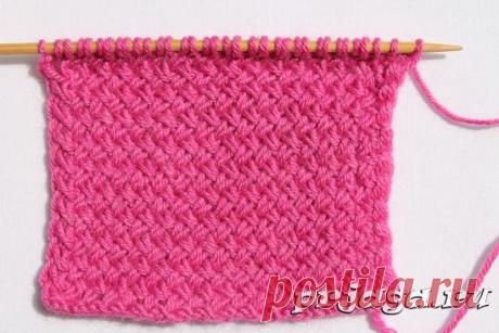 Тканный узор спицами или «Мелкая плетенка»