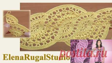 📺 Ленточное кружево крючком и схемы с описанием туники из таких лент | Студия Елены Ругаль Вязание | Яндекс Дзен