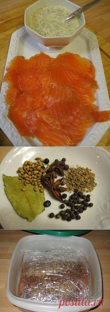 Малосольный лосось «Рождественский» со сметанной поливкой. | 4vkusa.ru