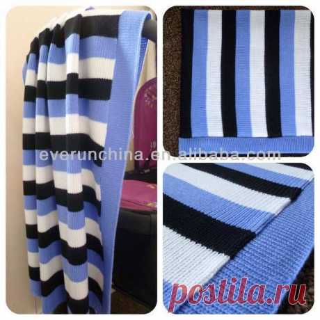 Blue Knitted Baby Blanket - Knitting Ideas And Tools