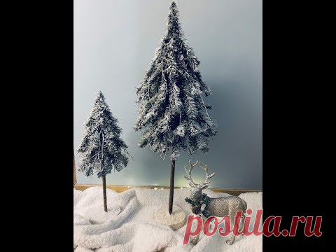 МК- ёлочки! Ёлочки из еловой гирлянды!