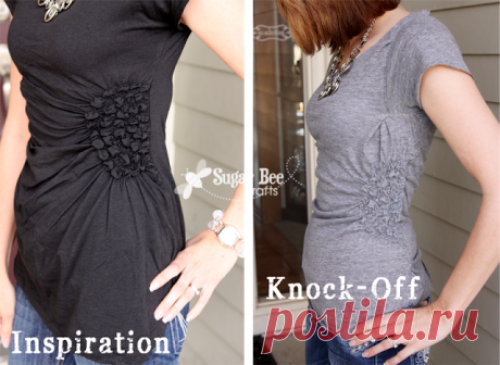 Side Gathered Shirt - Tutorial - Herrenhemd refashion - Zuckerbiene Handwerk