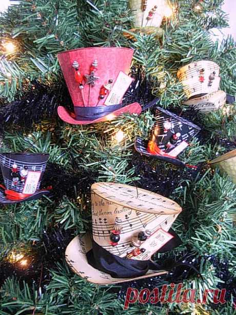 DIYChristmasCrafts: DIY Gifts by truebluemeandyou • DIY Mad Hatter Hats Tutorial, Template, and...