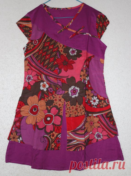 Purple dress maxi, cotton long dress, soft Comfortable dress, summer short sleeved dress Double, pure color and color soft cotton stitching, plate buttons, slits in the outer layer before and after. Thin, cool, light. To the height of summer would not put it down a loose dress. 【Fabric】 cotton 【Color】  Purple 【Size】 Shoulder 42cm/ 16 Sleeve 8cm/ 3  Bust 108cm/ 42 Waist 104cm/ 41