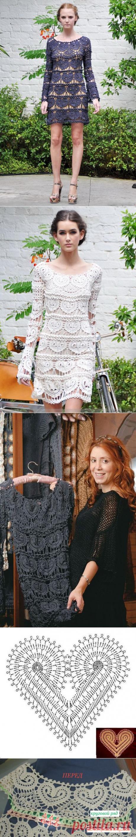 Платье узором из сердечек от Ванессы Монторо..